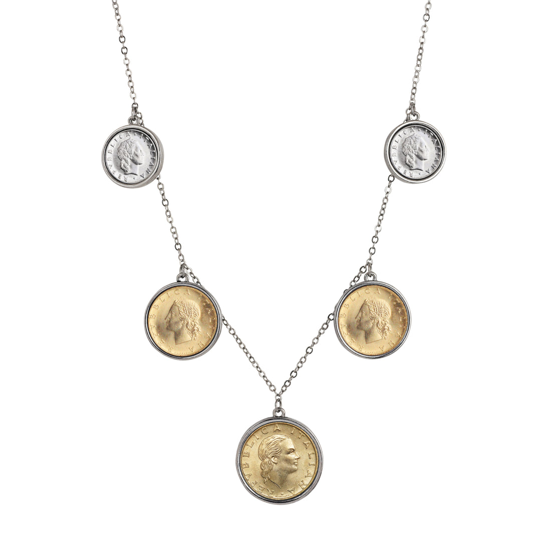 Italian Coin Charm Necklace Image 1