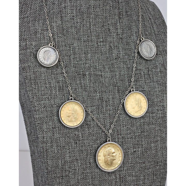 Italian Coin Charm Necklace Image 2