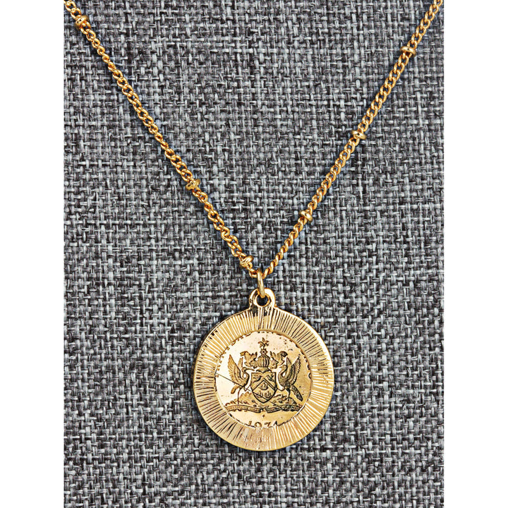 Gold Layered Hummingbird Coin Goldtone Double Strand Love Necklace Image 4