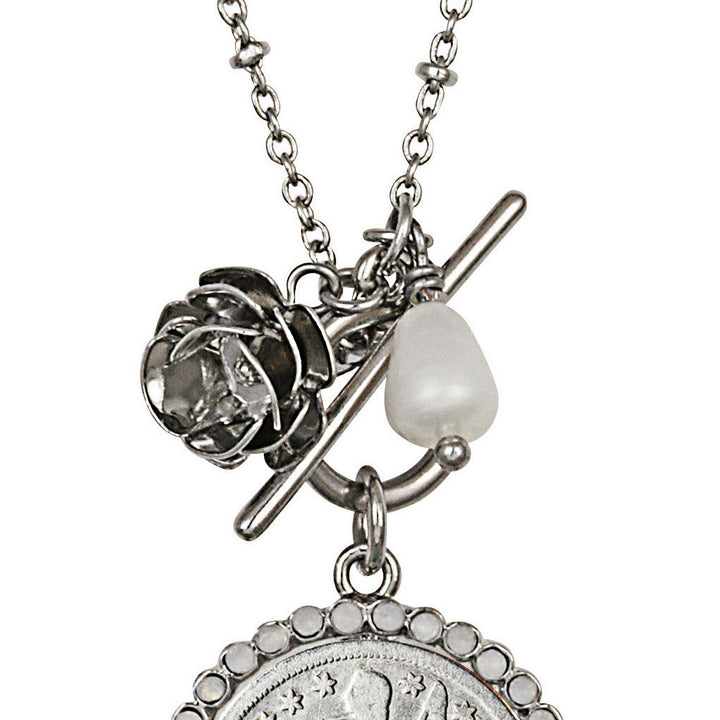 Seated Dime Rose Toggle Pendant Image 4