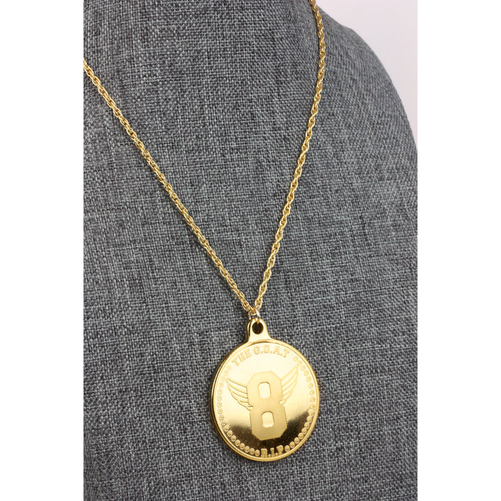 24KT Gold Plated Number 24 Medallion Pendant With Womens Chain Image 6