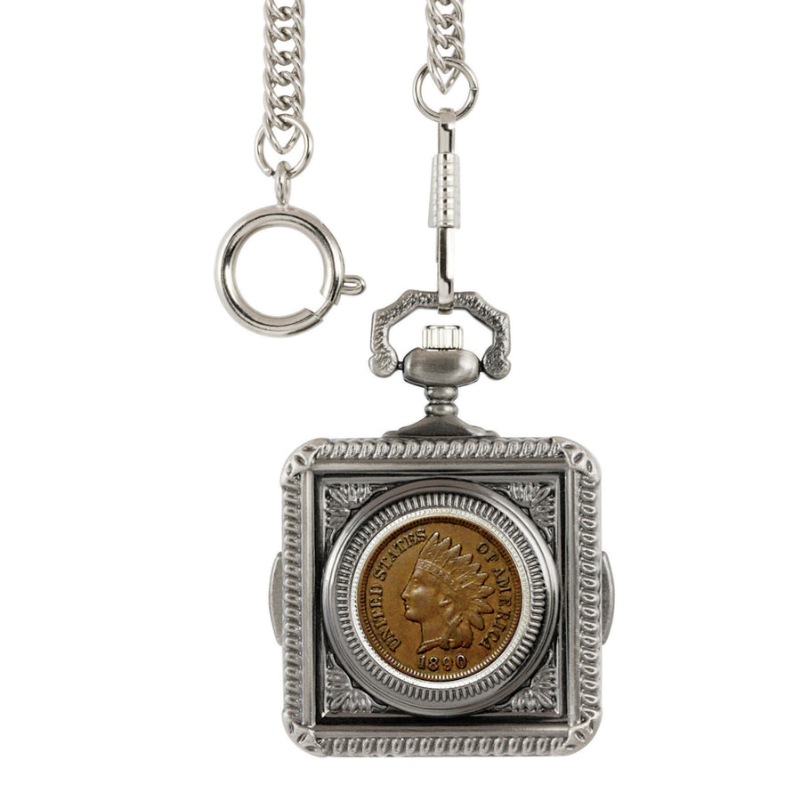 1800s Indian Penny Coin Pocket Watch Image 1