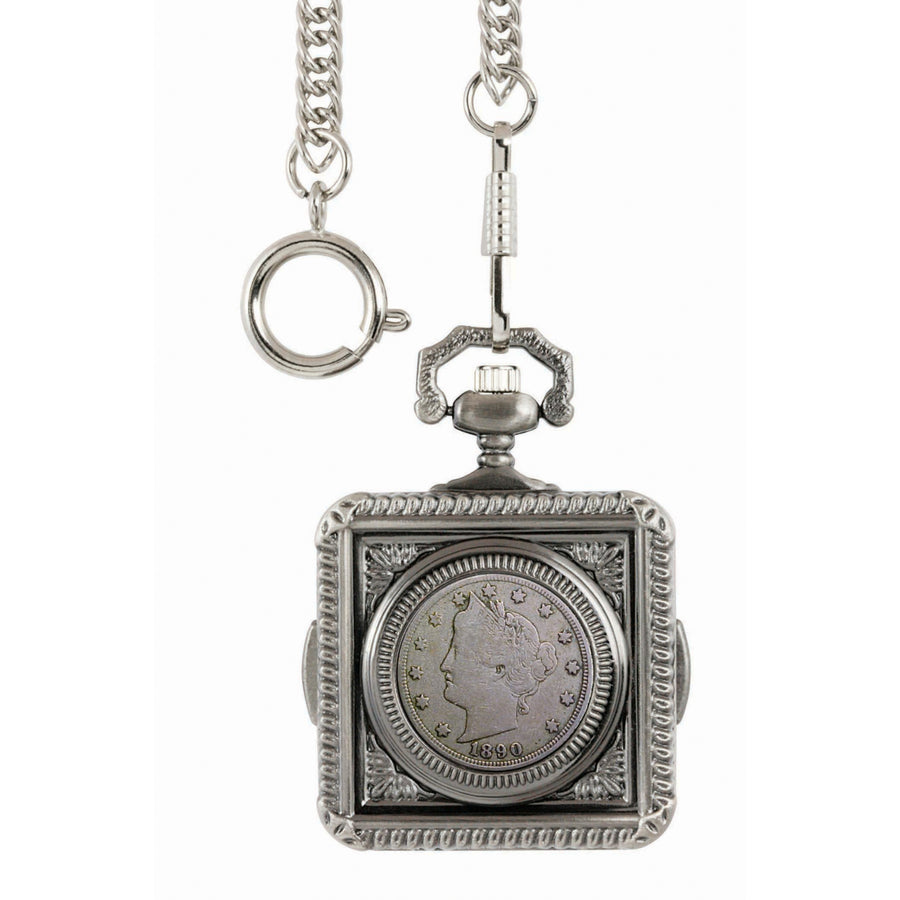 1800s Liberty Nickel Coin Pocket Watch Image 1