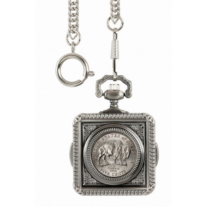 Westward Journey Bison Nickel Coin Pocket Watch Image 1