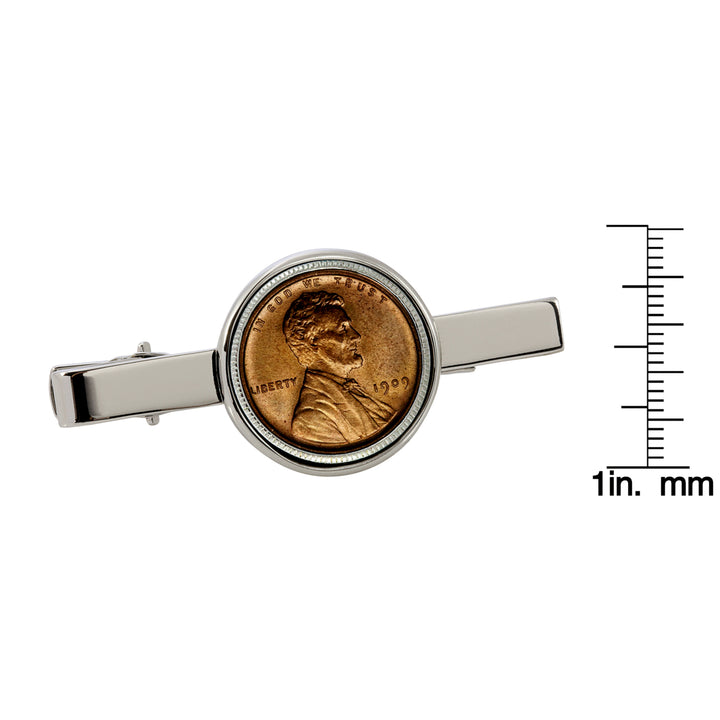 1909 First-Year-of-Issue Lincoln Penny Silvertone Tie Clip Image 3