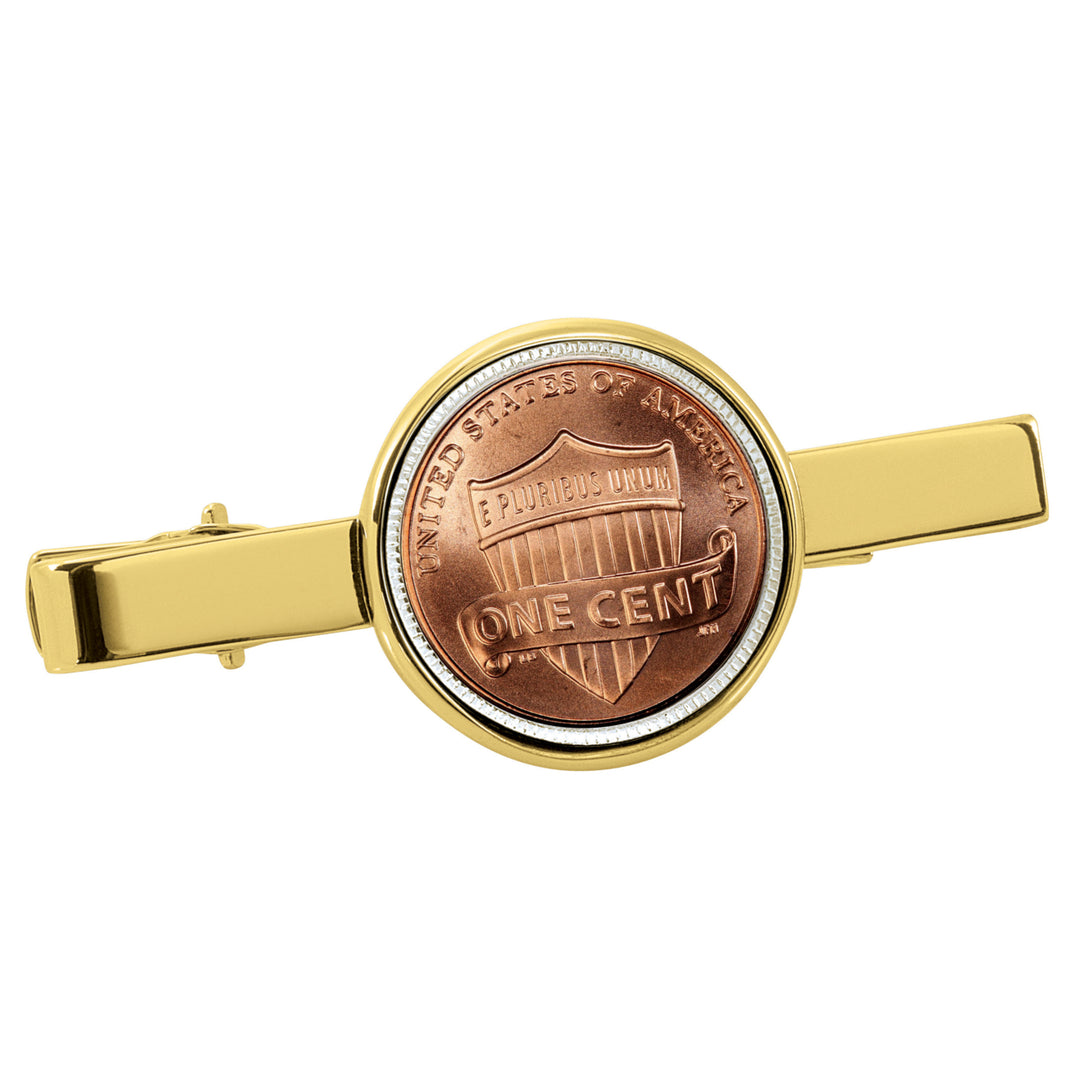 Lincoln Union Shield Penny Goldtone Tie Clip Image 1