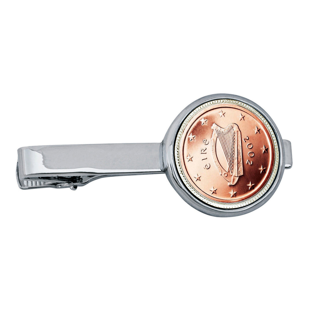 Irish 2 Euro Bar Coin Tie Clip Image 1