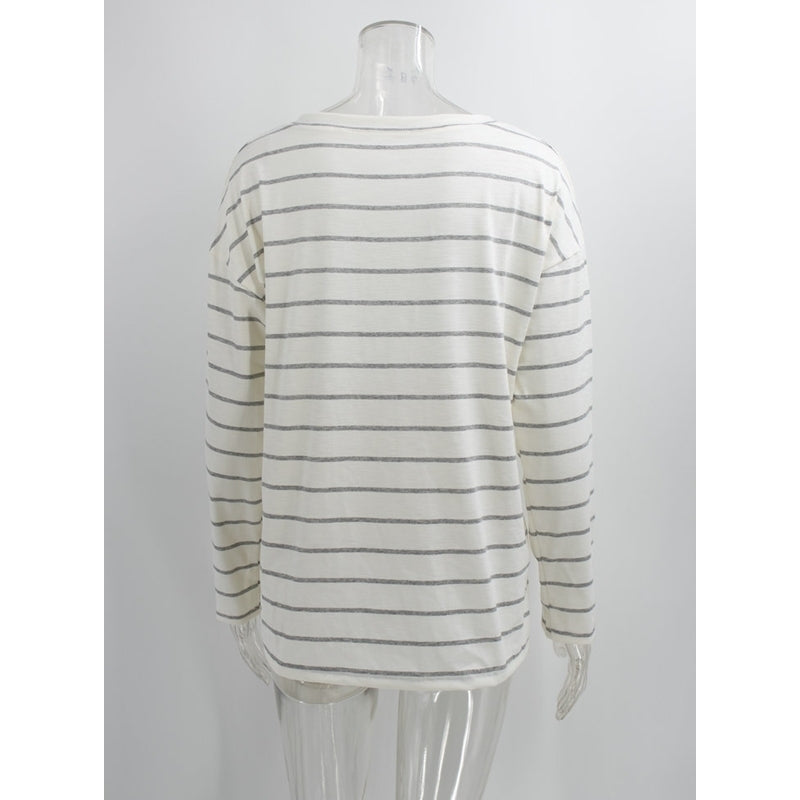 Womens Casual Wild Striped T-Shirt Image 6