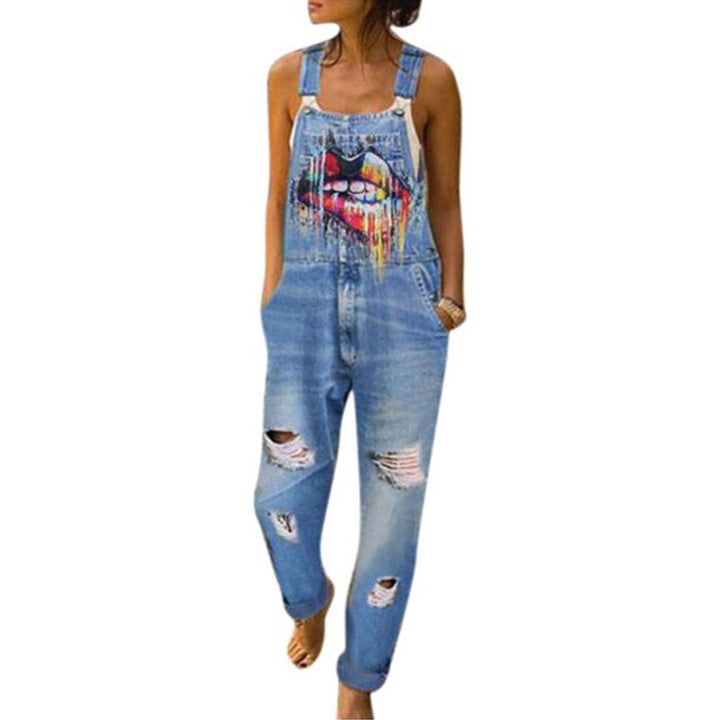 Printed Womens Jumpsuit Jeans Image 6