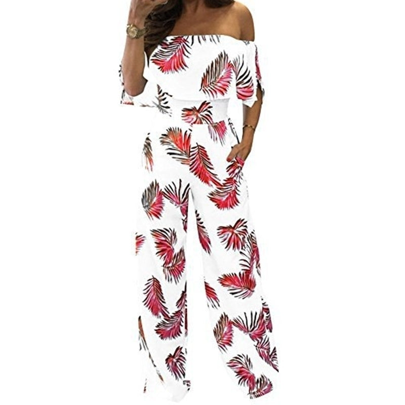 Womens One-Line Printed Trousersn Image 7