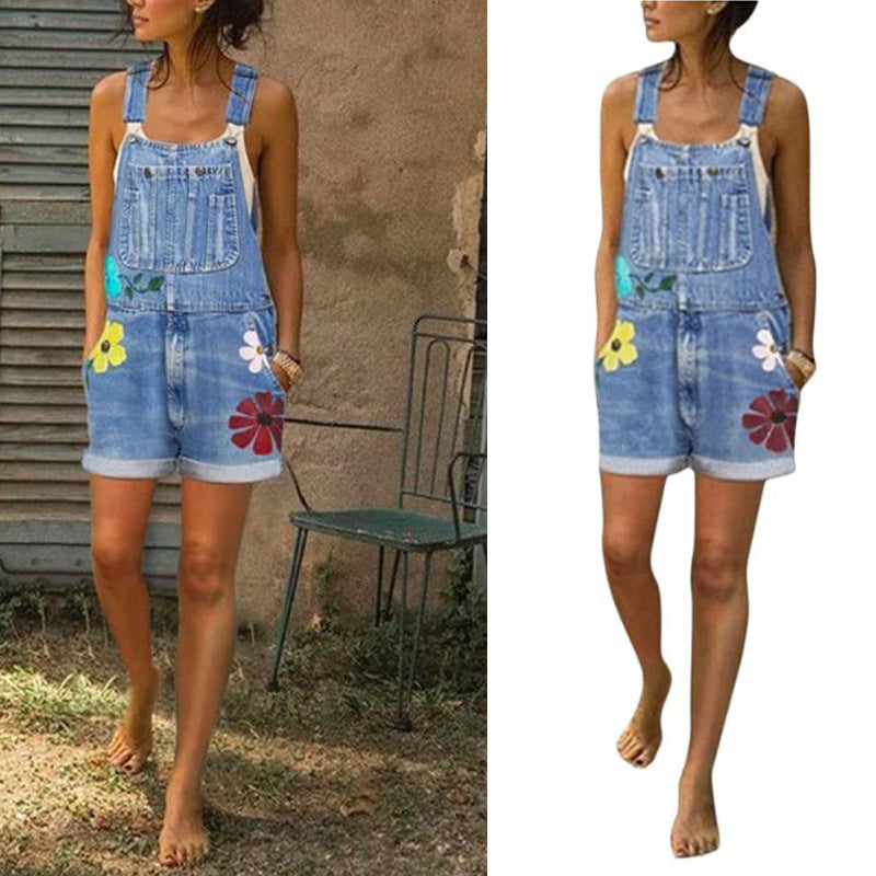 Little Daisy Printed Overalls (S-2XL) Image 4