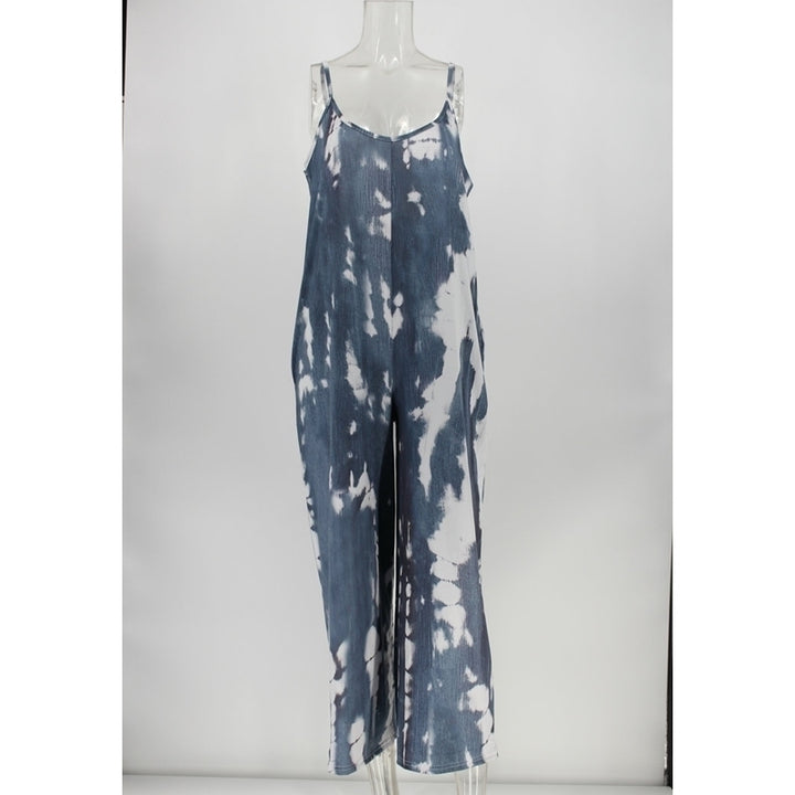 Womens Loose Sling Gradually Dyed Jumpsuit Image 7