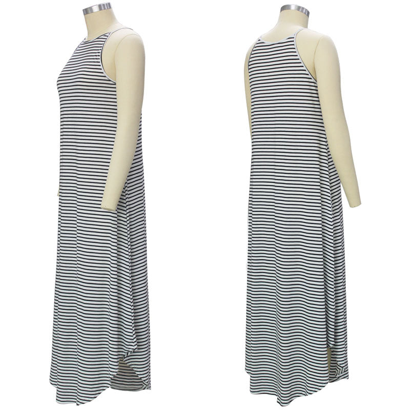 Womens Striped Camisole Dress Image 7