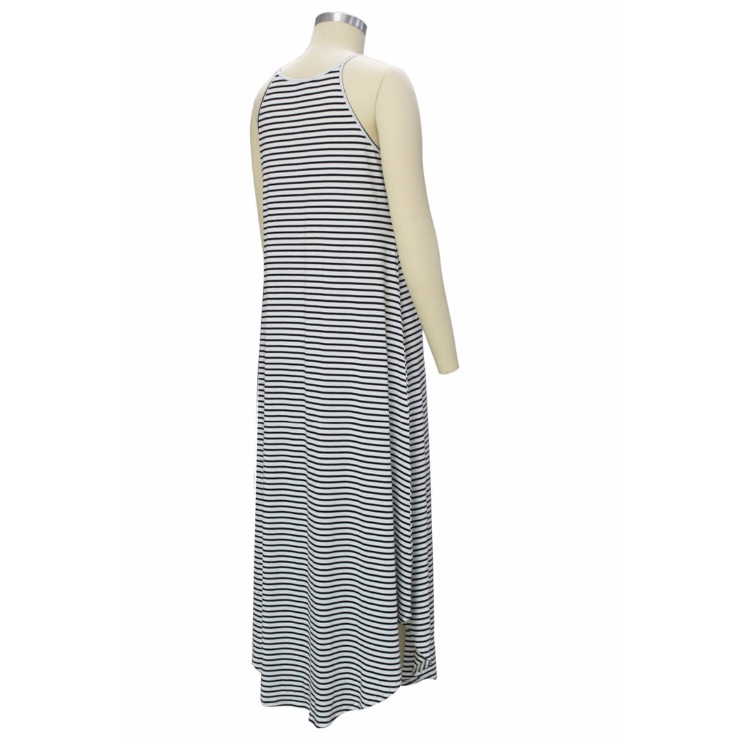 Womens Striped Camisole Dress Image 9