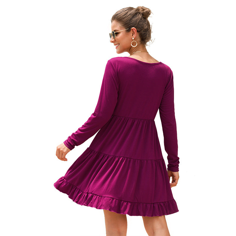 Womens Long-Sleeved Dress Image 9