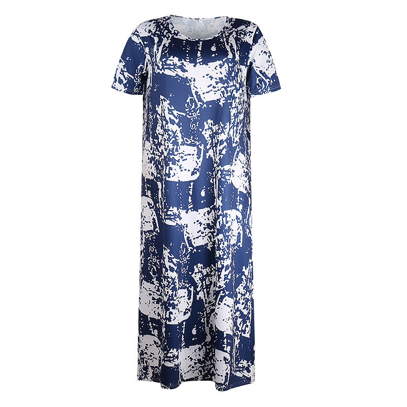 Womens Loose Printed Dress Image 6