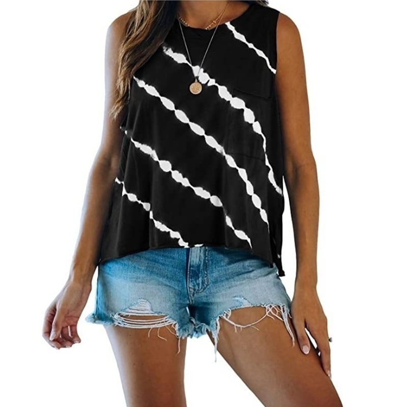 Womens Printed Vest Top 6 Colors Image 1