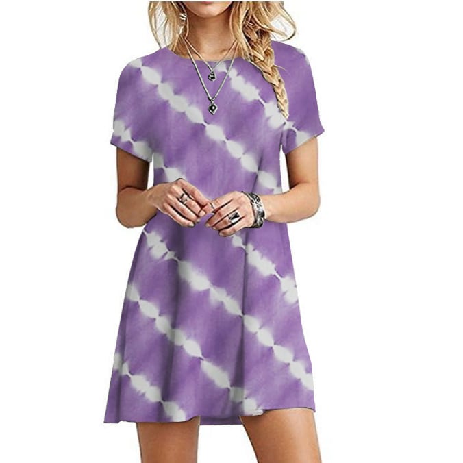 S-3XL Womens Tie-Dye Dress Image 3