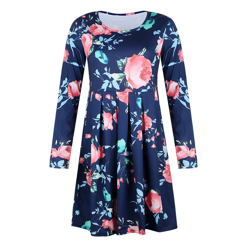 Womens Spring Printed Multicolor Dress Image 11