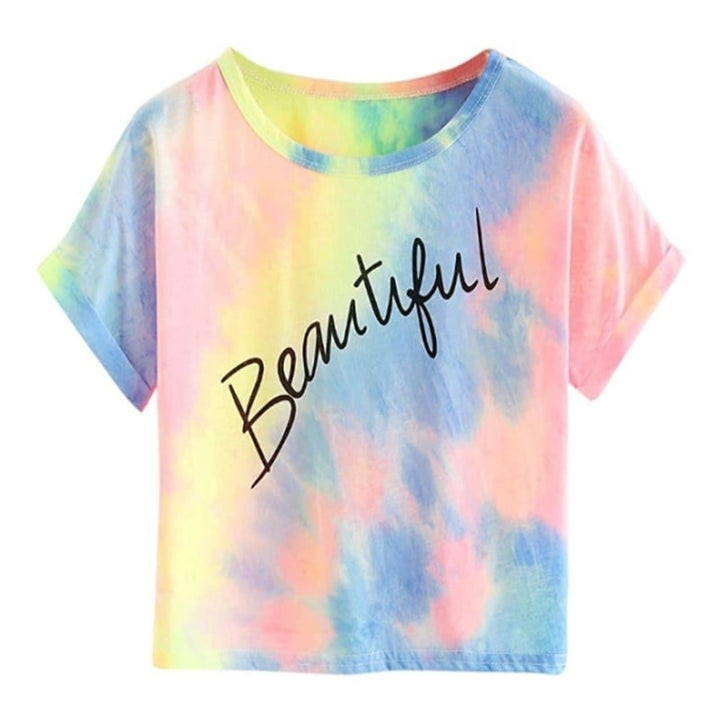 Female Letter Printed Wild Short Sleeve Image 1