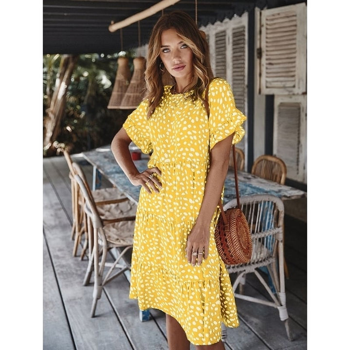 Womens Spring Dress Polka Dot Light Dress Image 1