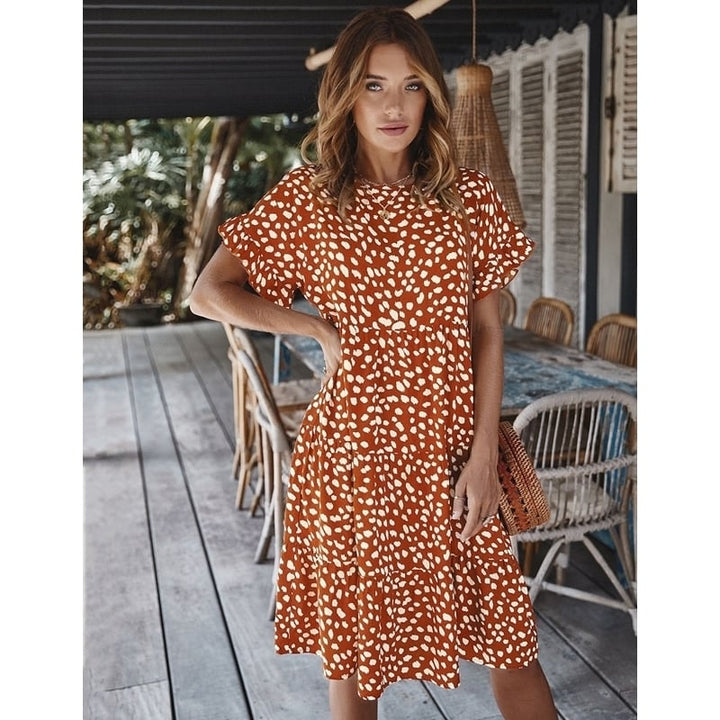 Womens Spring Dress Polka Dot Light Dress Image 1