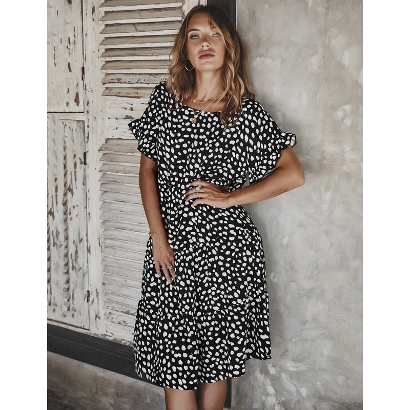 Womens Spring Dress Polka Dot Light Dress Image 1