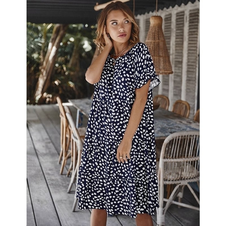 Womens Spring Dress Polka Dot Light Dress Image 1