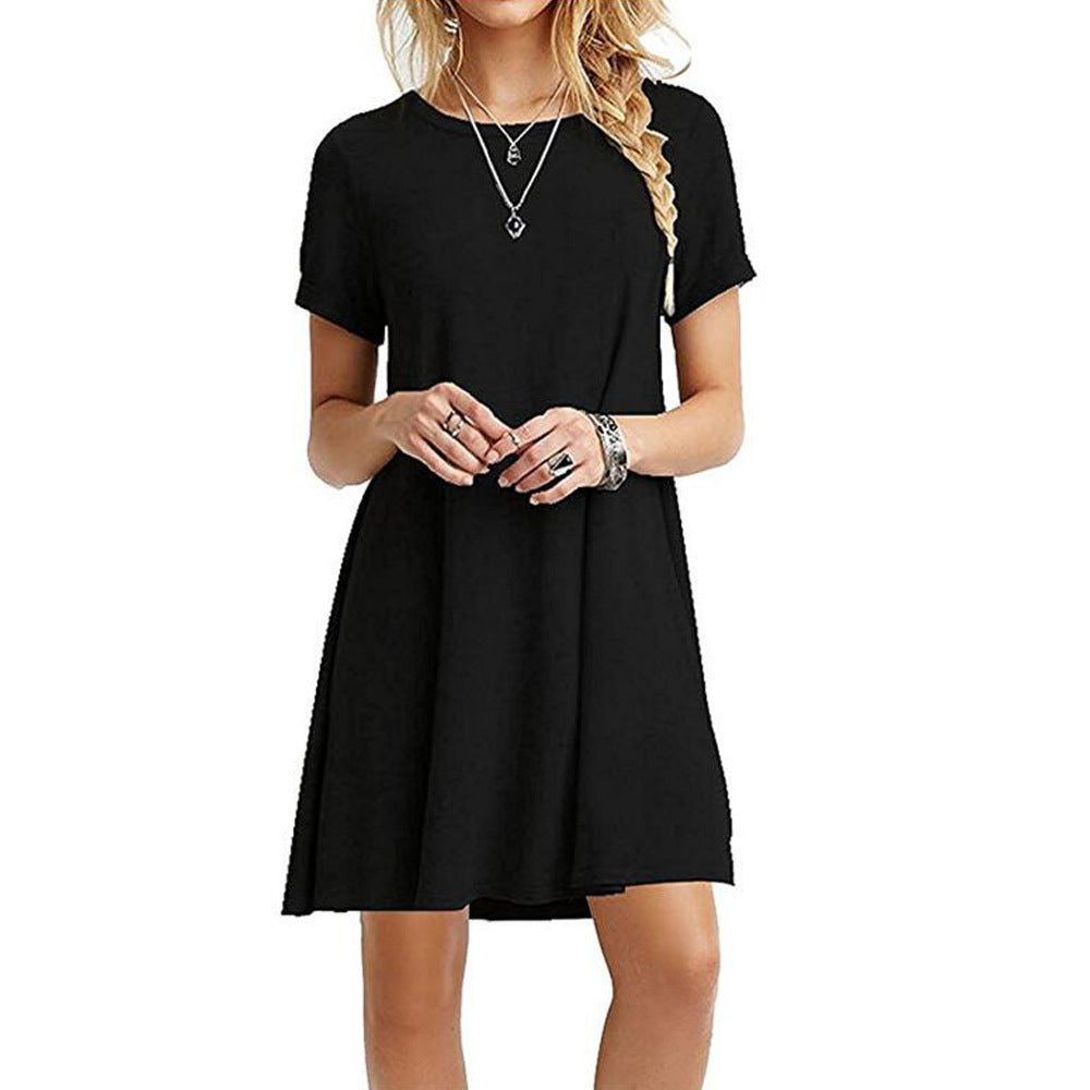 Womens Short Sleeve Dress Multicolor (S-2XL) Image 9