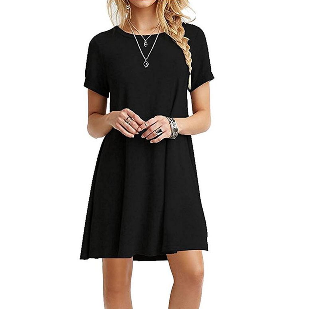 Womens Short Sleeve Dress Multicolor (S-2XL) Image 1