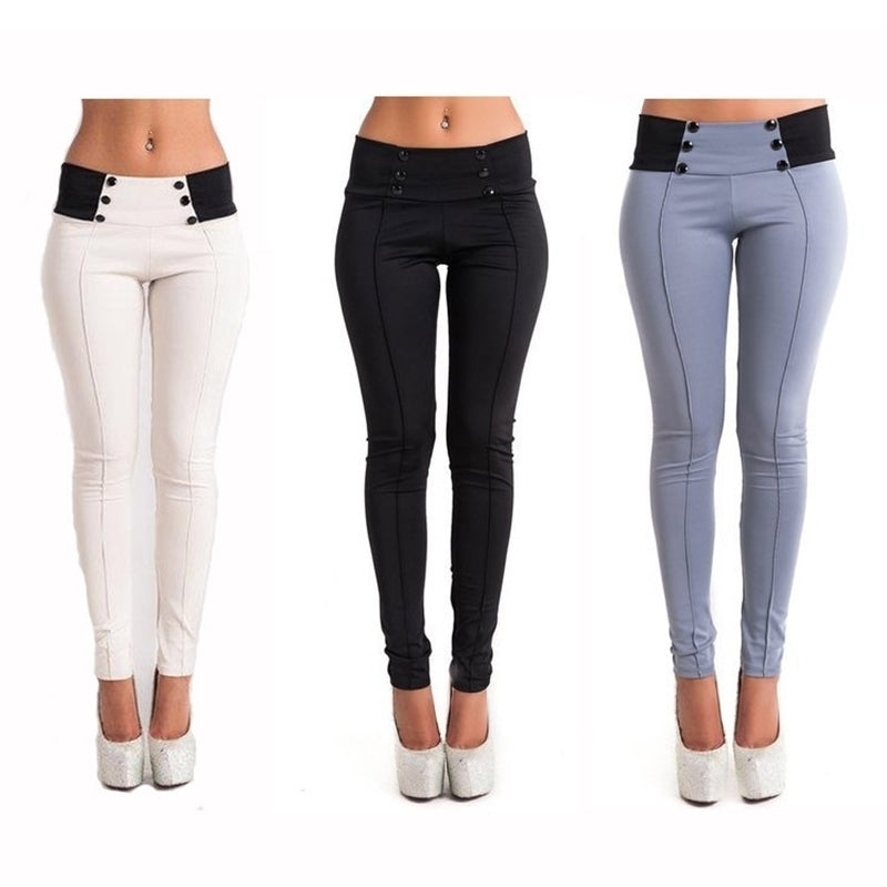 Womens Waist Three-Color Pencil Pants Image 1