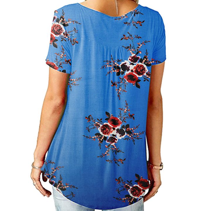 Womens Open Button T-Shirt Image 9