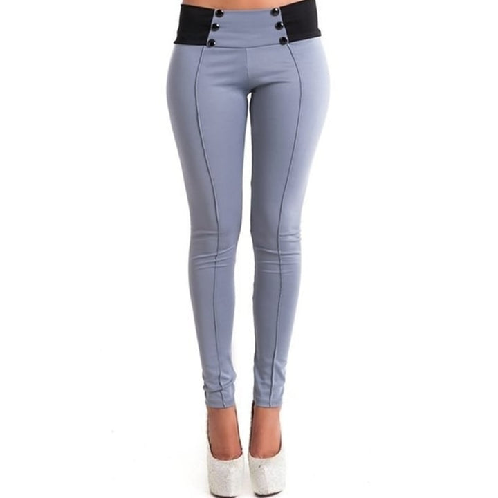 Womens Waist Three-Color Pencil Pants Image 1