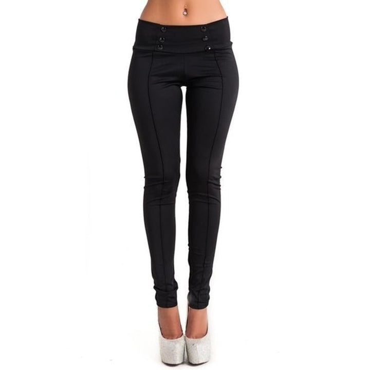 Womens Waist Three-Color Pencil Pants Image 1