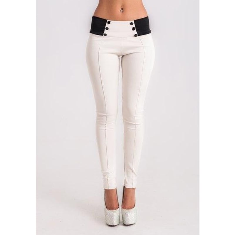 Womens Waist Three-Color Pencil Pants Image 1