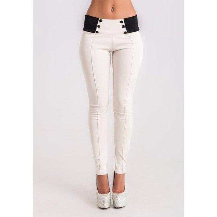 Womens Waist Three-Color Pencil Pants Image 1