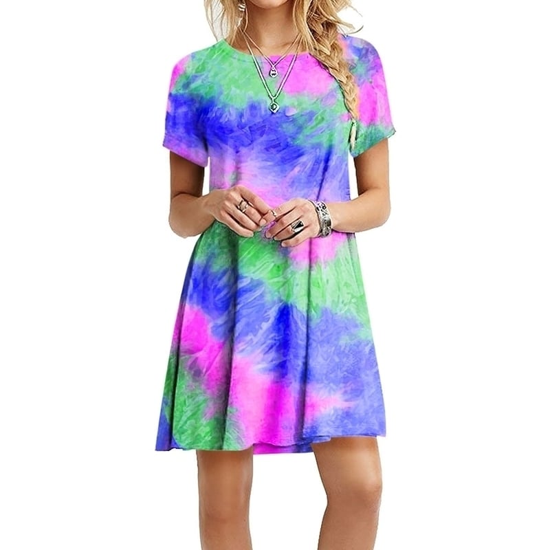 Womens Dazzling Rainbow Dress Image 1