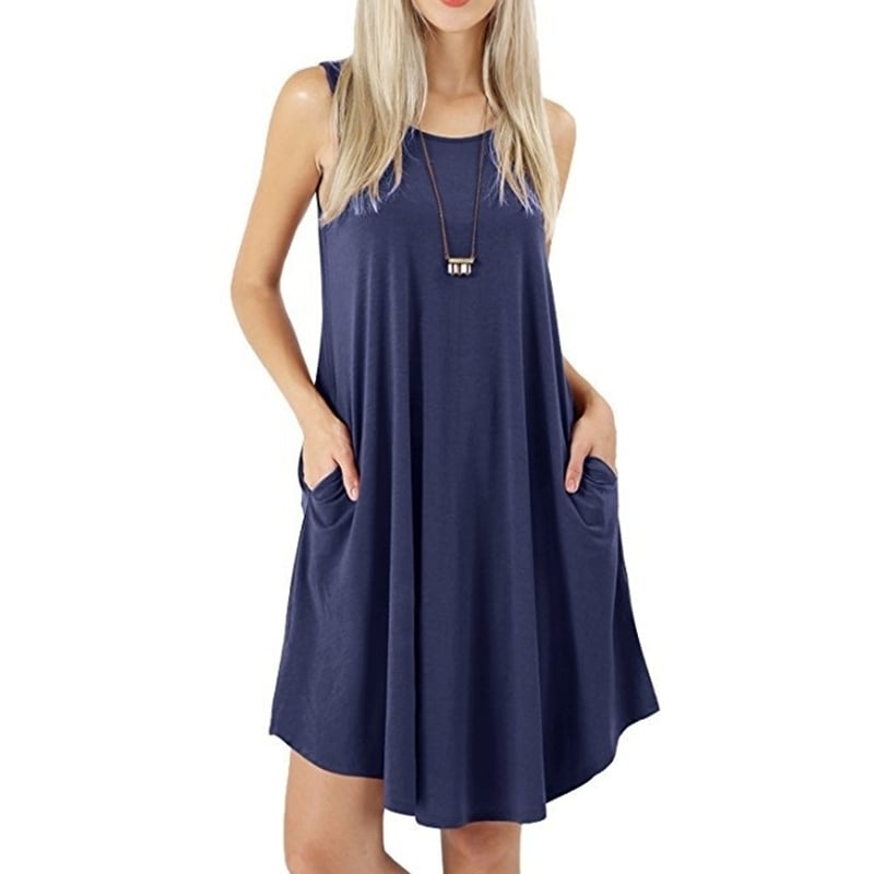 Womens Casual Vest T-Shirt Dress Image 1