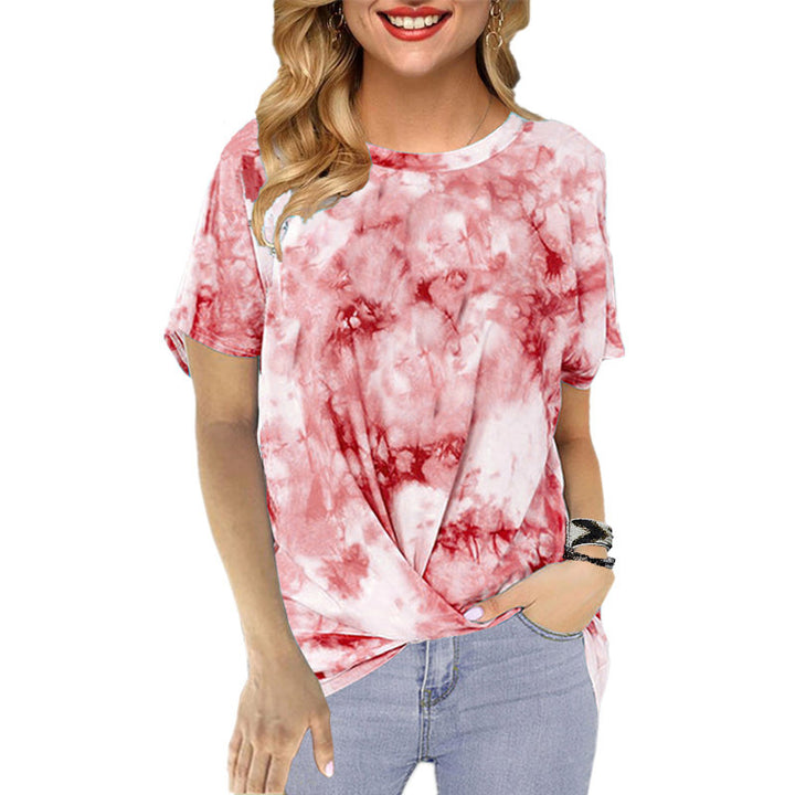 Womens Printed Twisted T-shirt 7 colors Image 7