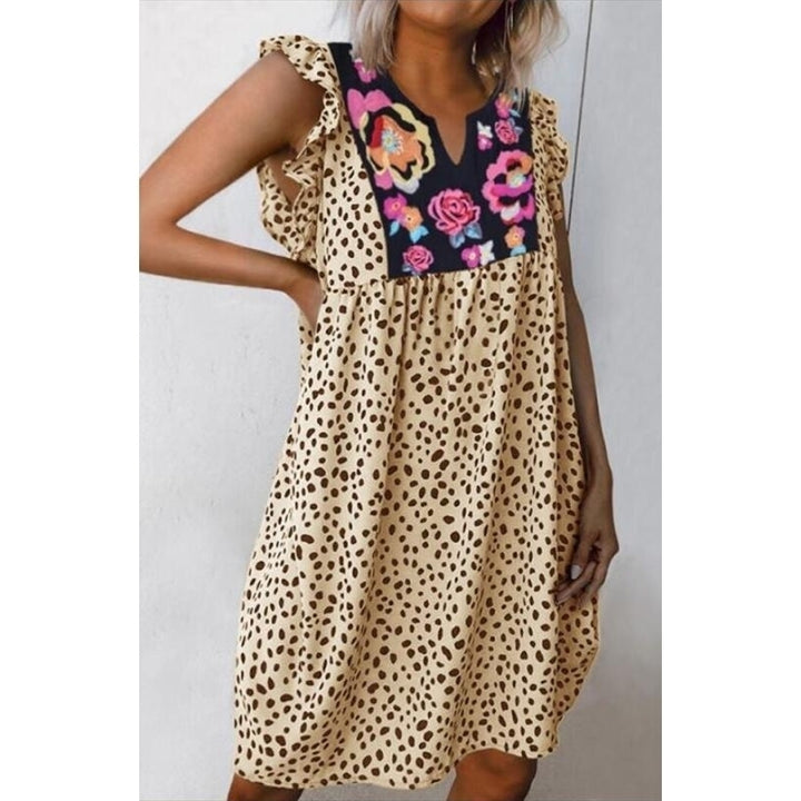 Leopard Print Shirt Dress Women Image 4