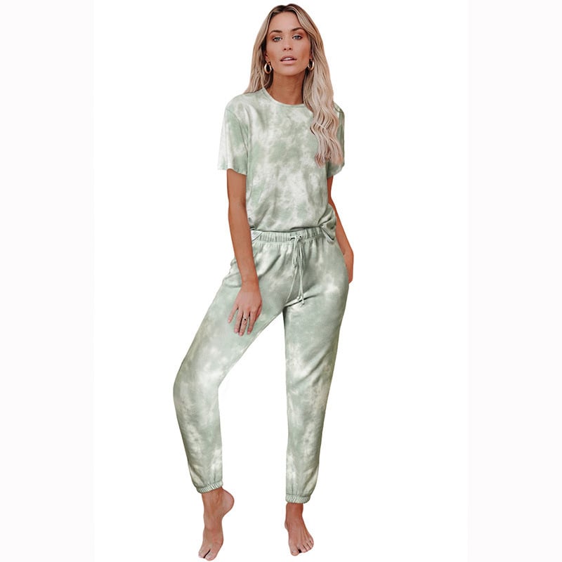 Tie-Dye Pajamas Home Service Suit Women Image 1