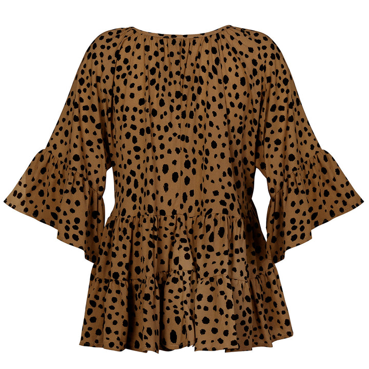 Womens V-Neck Little Loose Blouse Image 10