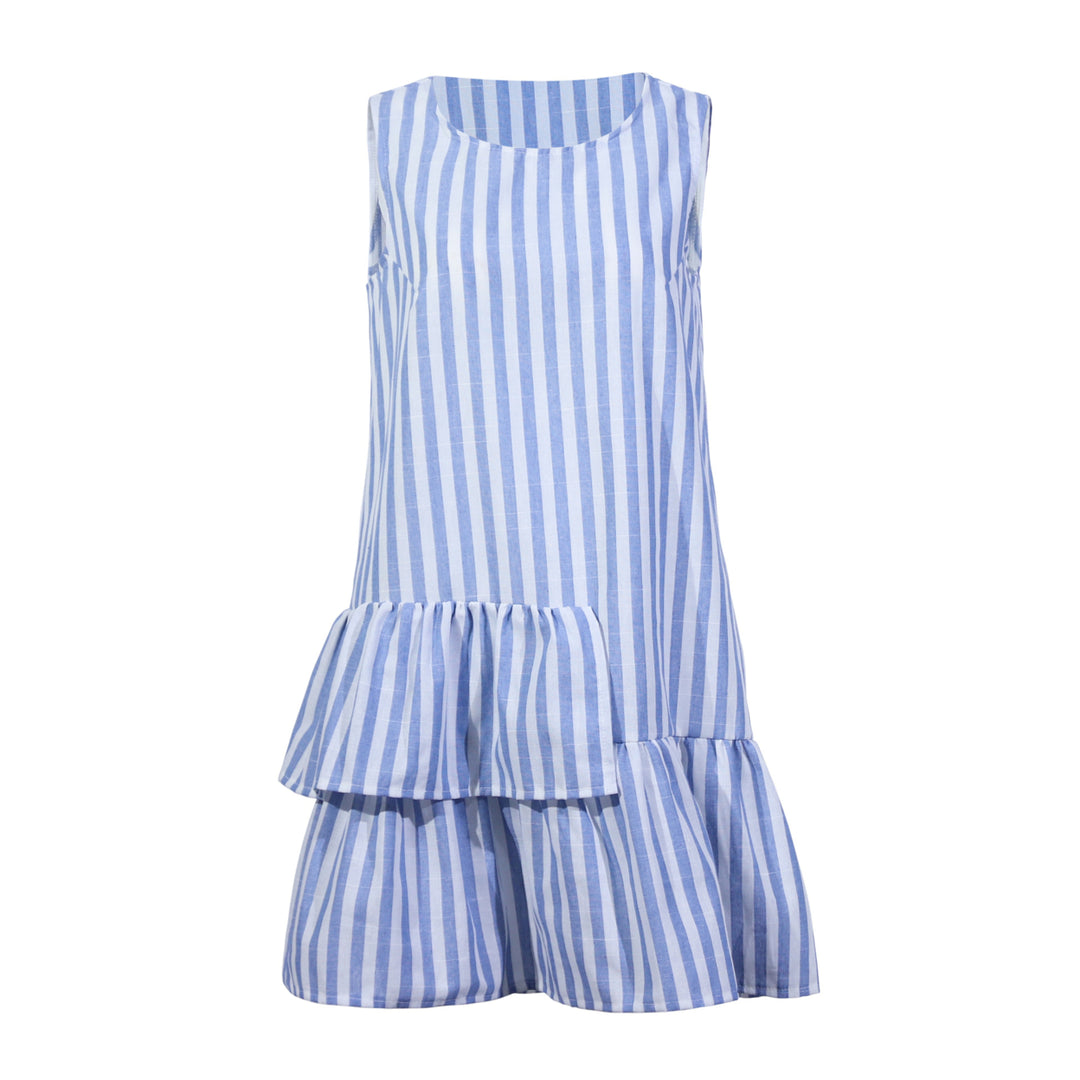 Summer Striped Irregular Dress (S-XL) Image 7