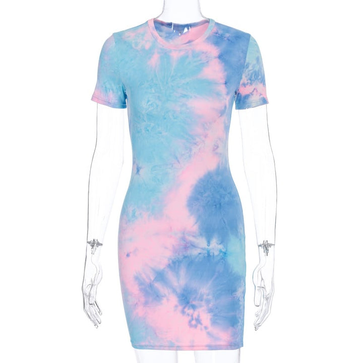 Summer Female Casual Tie-Dye Dress Image 3