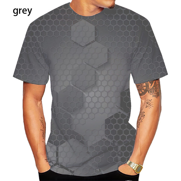 Mens 3D Camouflage Printed Casual Sports T-Shirt Image 4