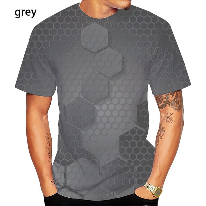 Mens 3D Camouflage Printed Casual Sports T-Shirt Image 1