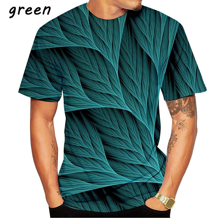 Mens 3D Camouflage Printed Casual Sports T-Shirt Image 6