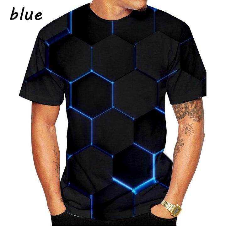 Mens 3D Camouflage Printed Casual Sports T-Shirt Image 7