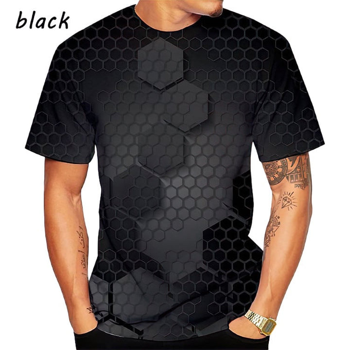 Mens 3D Camouflage Printed Casual Sports T-Shirt Image 8