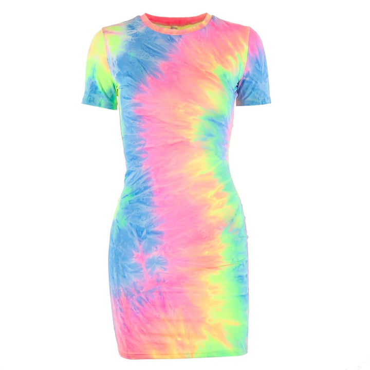 Summer Female Casual Tie-Dye Dress Image 11